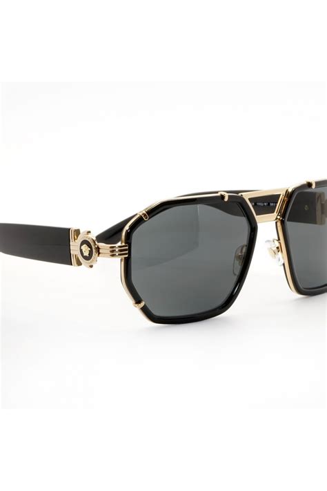 occhiali da sole versace wayfarer squadrati neri uomo|Versace Occhiali Uomo .